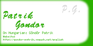 patrik gondor business card